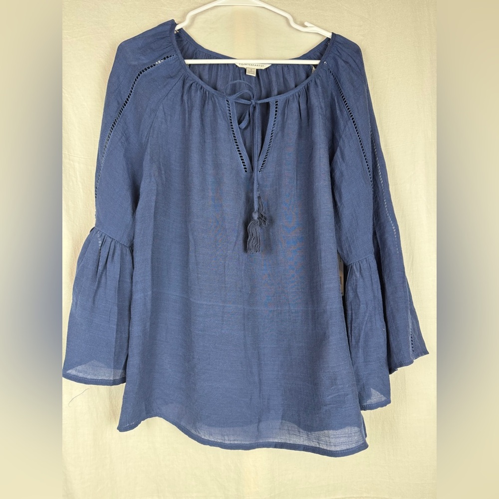 Counterparts Blue Boho Blouse
